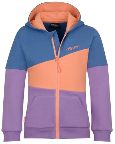 Trollkids Kids Alesund Sweater 164, Violet Sorbet/Graphite