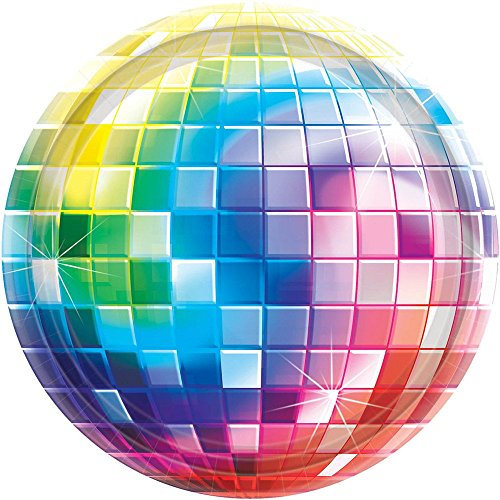 Amscan 70er Jahre Disco 8 runde Pappteller 26,6 cm