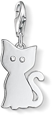 Thomas Sabo Damen Charm-Anhänger Katze Charm Club 925 Sterling Silber 1014-051-14