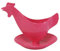Sonja Plastic iconic chicken-shaped egg cup in pink colour, made in Germany