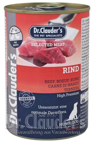 Dr. Clauders Selected Meat Rind | 6X 400g Hundefutter nass