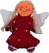 GURU SHOP Schutzengel, Weihnachtsengel Magnet 4 Farben, rot