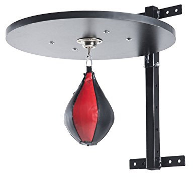 HOMCOM Speedball Platform Punch Bag Frame, Wall Mounted Swivel Bracket MMA Exercise Training Workout w/Ball