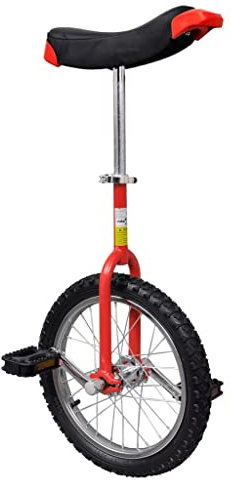 vidaXL Einrad Unicycle Fahrrad höhenverstellbar rot 16 Zoll