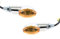 CATEYE Mini Blinker Set Oval Chrom E-Geprüft – Halogen, 12V 21W, M10 Gewindebolzen, 1 Paar