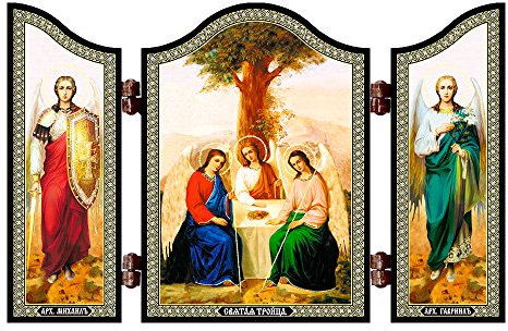 NKlaus 1409 Heilige Dreifaltigkeit christliche Ikone Svjataja Troica Reise Altar
