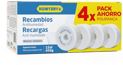 Nachfülltabs mit Loch 4x450g für Raumentfeuchter - Absorbiert zu hohe Luftfeuchtigkeit bis ein optimales Feuchtigkeitsgrad erreicht wird - Vermeidet die Entstehung von Kondensation