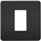 Knightsbridge SF1GMB Screwless 1G Modular Faceplate, 230 V, Matt Black