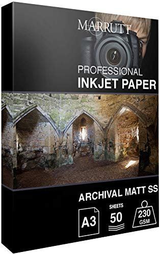 Marrutt 230gsm Archival Matt Single Sided Inkjet Photo Paper: A3-50 Sheets