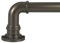 Decopolitan Industrial Wrap Around Telescoping Curtain Rod Set, 72-144, Bronze