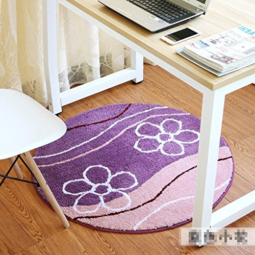 G'z GZ Erdbeer-Teppich Schlafzimmer Kissen Wohnzimmer Teppich Bett Computer Stuhl Kissen Stuhl Anti-Rutsch-Fußpolster, Diameter 100cm, DD