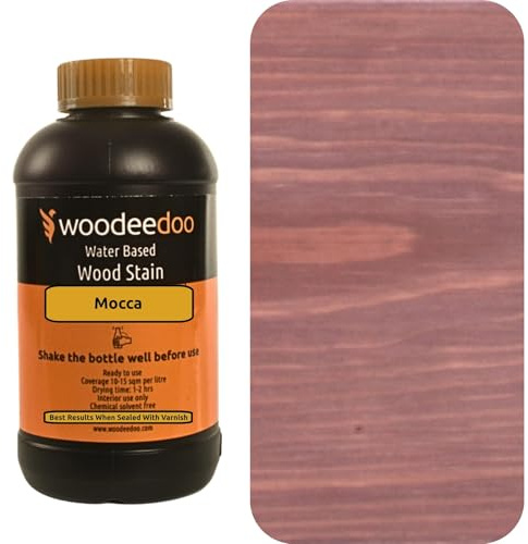 WooDeeDoo Water Based Wood Stain | Wood Dye | Ready to Use | Environmentally Friendly | Solvent Free | Odour Free | 200 ml | Mocca