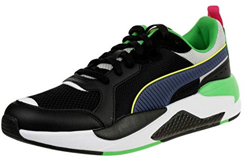 PUMA Unisex Adult X-Ray Sneakers, Puma Black-Dark Denim-Glacier Gray-Classic Green, 6 UK