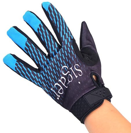 sigaer Atmungsaktive motorradhandschuhe Touchscreen vollfinger wasserdicht Winddicht Outdoor Motorrad Handschuhe für Mountain Moto Racing Blau-L