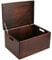 Creative Deco XXL Large Brown Wooden Storage Box | 40 x 30 x 24 cm (+/-1 cm) | with Hinged Lid & Handles | Gift Box for Christmas Xmas Storage | Wood Keepsake Memory