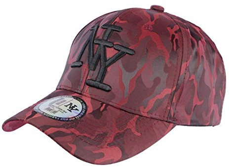 Kappe NY Camouflage Rot Fashion Baseball Kaptain – Herren, rot, Einheitsgröße
