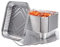 CONTITAL R1L Vaschette Alluminio con Coperchio 2 Porzioni - Teglie Forno e Microonde Monouso, Contenitori Asporto, Linea Professionale 50 pezzi
