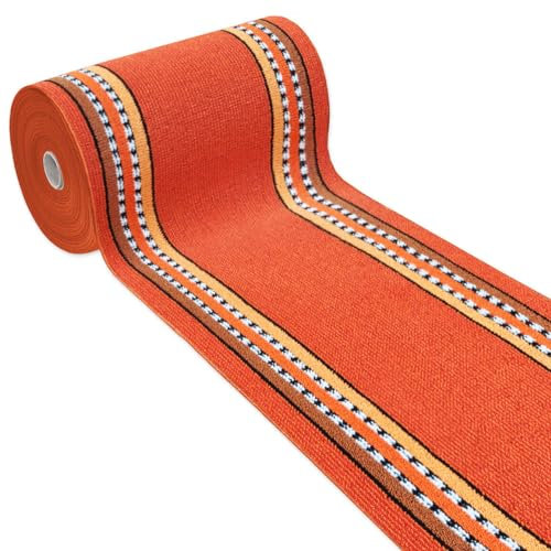 emmevi Tappeto Cucina Antiscivolo Corsia Bordata Ingresso Scala Lavabile Mod.ALEXA Dis.A 57X400 ARANCIONE