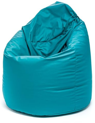 Ecopuf Sitzsack aus Kunstleder mit Füllmaterial EPS Perlen, etterfest Sofa XXL Kindersessel Erwachsene Sessel Hocker Pouf Kinderzimmer Gaming Sitzhocker 85x135 cm