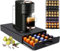 Porta cialde per Nes-presso, organizer per cassetti per capsule Dolce Gusto/Nes-presso/Vertuoline, in acciaio, compatibile con macchine da caffè, per cialde originali Nespresso