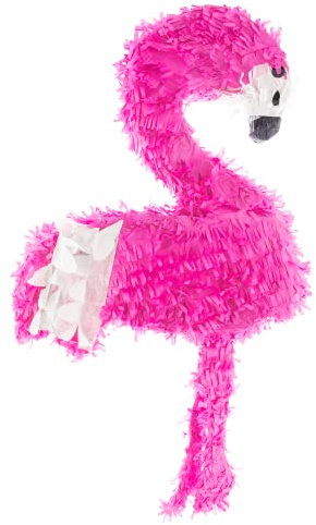 Party Factory Flamingo Pinata, pink, 70x40cm, Kinder Partyspiel, Schlag-Pinata, Kindergeburtstag, Dekoration zum Geburtstag