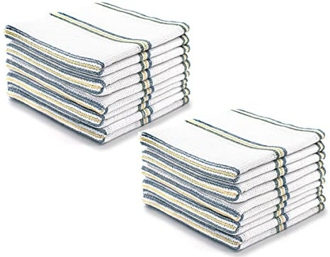 Bronwen Mathews® Dish Cloths Cleaning Hygiene 20Pcs 100% Cotton Antibacterial Absorbent Lint Free Cloths Kitchen Towels Washing Up Dishcloths Tea Towels Set (Pack of 20)