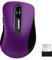 memzuoix Wireless Maus 2.4GHz, Tragbare Optische Maus 1400 DPI mit Mini-USB-Empfänger, 5 Tasten und Batteriebetrieb für Laptop, Desktop, MacBook - Purpur