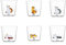 Ichendorf Tabby Cat Set 6 tumbler acqua, decori assortiti