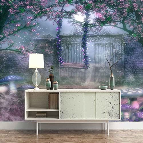 Wall Murals Wallpaper Peel and Stick Bathroom Removable Wallpaper for Bedroom Flower Garden Iron Gate Halloween 3D Render 3D Self Adhesive Wall Stickers Decals Removable Wall Posters 118X 82