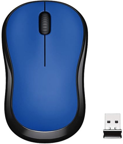 BeisDirect M220 Mouse wireless silenzioso a 2.4 GHz con mini ricevitore USB 1200DPI a tracciamento ottico 3 pulsanti Mouse muto per computer PC portatile Notebook (Blu)