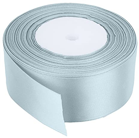 Trimming Shop Blue Vapour Vollband, 40 mm x 25 m, doppelseitig, Satin, bunt, 100 % Polyester, für Geschenkverpackungen, Dekorieren, Kunst und Handwerk, maschinenwaschbar