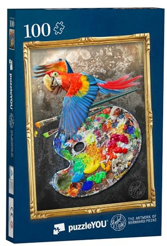 puzzleYOU: Puzzle 100 Teile „Art Papagei“ – aus der Puzzle-Kollektion Gemälde, Fantasy, Künstler, Fotokunst, Kunstwerke, Illustrationen
