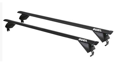 Owen Dachträger 3.0 Pro Schwarz 120cm - für geschlossene & bündige Reling | 90 kg Tragkraft | 2 min Montage | TÜV & GS Zertifiziert |Top-Performance Relingträger für Ihr Auto