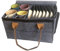 Qivine Porta Piatti in Feltro, Pieghevole Portabicchieri da Campeggio con 12 Scomparti, Mobile Organizzatore Borsa Accessori per Stoviglie da Campeggio, Picnic, Camper 36x27.5x20cm