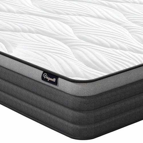 Vesgantti Matratze 90x190cm Komfort 26cm Härtegrad-H3 7-Zonen Taschenfederkernmatratze Mittelfest Orthopädische Kaltschaum Federkernmatratzen Öko-Tex Zertifiziert