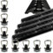 Airlineschienen schwarz aus Aluminium halbrund 4x 1 Meter 8 Fittinge - Airlineschiene pulverbeschichtet zur Ladungssicherung für PKW, LKW, Anhänger, Wohnmobile usw. - Zurrschiene - Zurrleiste