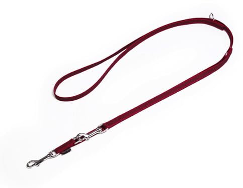 Mystique® Gummierte Umhängeleine Leine 20mm Standard Karabiner weinrot 2,5m