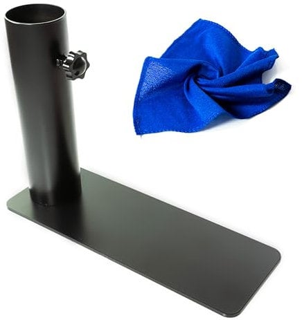 ALPHABET WONDERS Flagpole Tire Mount 2.5 - Portable Base Stand Holder with Base, Flag Pole for Car, Camping, Tailgating - Complete with Microfiber Cleaning Cloth (Large)