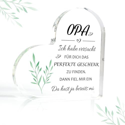 Opa Geschenk, Opa Geschenk Weihnachten, Acryl-Plaketten Für Opa Geschenk Opa Geschenke Für Opa Zum Geburtstag Bester Opa Geschenke Geburtstag Geschenk Opa Vatertag Geburtstagsgeschenk Für Opa