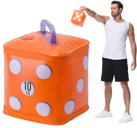 DEIRIS 4,5 kg Wassergefüllte weiche Kugelhantel & Kurzhantel Set, Tragbare Fitnessgewichte für Kraft- & Kerntraining, rutschfeste Reiseübungsgeräte für Zuhause/Fitnessstudio/Outdoor