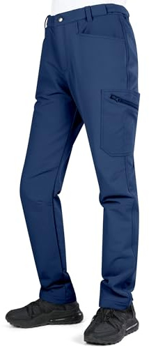 KUTOOK Softshell Wanderhose Damen wasserdichte Outdoor Hose Thermohose Trekking Ski Motorrad Fahrrad Pendeln