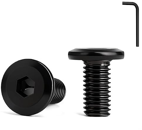 50 Stück M5x16 Schrauben, Flachkopf-Inbusschrauben | Schwarz oxidiert, Vollgewinde, Hochfester Kohlenstoffstahl, inkl. Inbusschlüssel