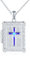MICMIF Médaillon de Forme Livre avec Croix en Argent 925 Collier Femme Homme Personnalisé Photo Médaillon avec Croix Pendentif Porte Photos Chaîne 45+5cm