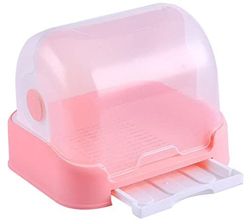 Vaguelly Babyflaschen Trockengestell Mit Deckel Babyflaschen Organizer Mittlere Größe Transparent Pp Aufbewahrungsbox Küchenablage Mit Wasserauffangschale Für Babys Und Küchenutensilien