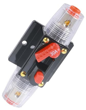 Flaconi Disjoncteur de Voiture,Disjoncteur 12v,Porte-Fusible de Voiture,Avec Interrupteur à Réarmement Manuel des Fusibles,Convient Réinitialiser les Commutateurs (30A)