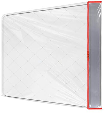 Housse de matelas en plastique 90 x 200 cm avec large fermeture éclair - Sac de matelas imperméable et indéchirable - Pour stockage, déménagement - Réutilisable (épaisseur 30 cm)
