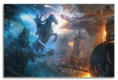 YTNBENE Filmposter Game of Thrones, dekoratives Gemälde, Leinwand, Wandposter und Kunstdruck, modernes Familienschlafzimmer, 40 x 60 cm, 26 Stück