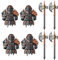 LootPop Mini Ritter Figuren Schwerer Rüstungs Zubehör inklusive Helm, Rüstung, großer Axt - im Stil der mittelalterlichen und Griechen - kompatibel mit bestehenden Marken-Figuren, 32 Teile