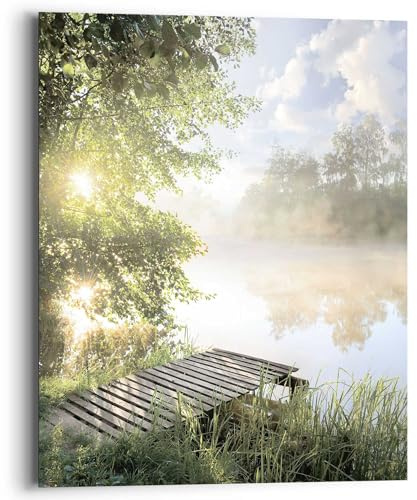 REINDERS Wandbild, Sonnenaufgang am See, Hobbyraum, MDF, 50 x 40