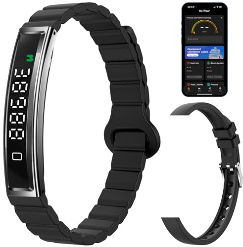 findtime Smart-Armband, Fitness-Tracker, Herzfrequenz-Monitor, Schlaf-Aktivitätstracker, Schrittzähler, Kalorien, Schrittzähler, wasserdicht, schmal, dünn, Gesundheitsband für Damen, Herren